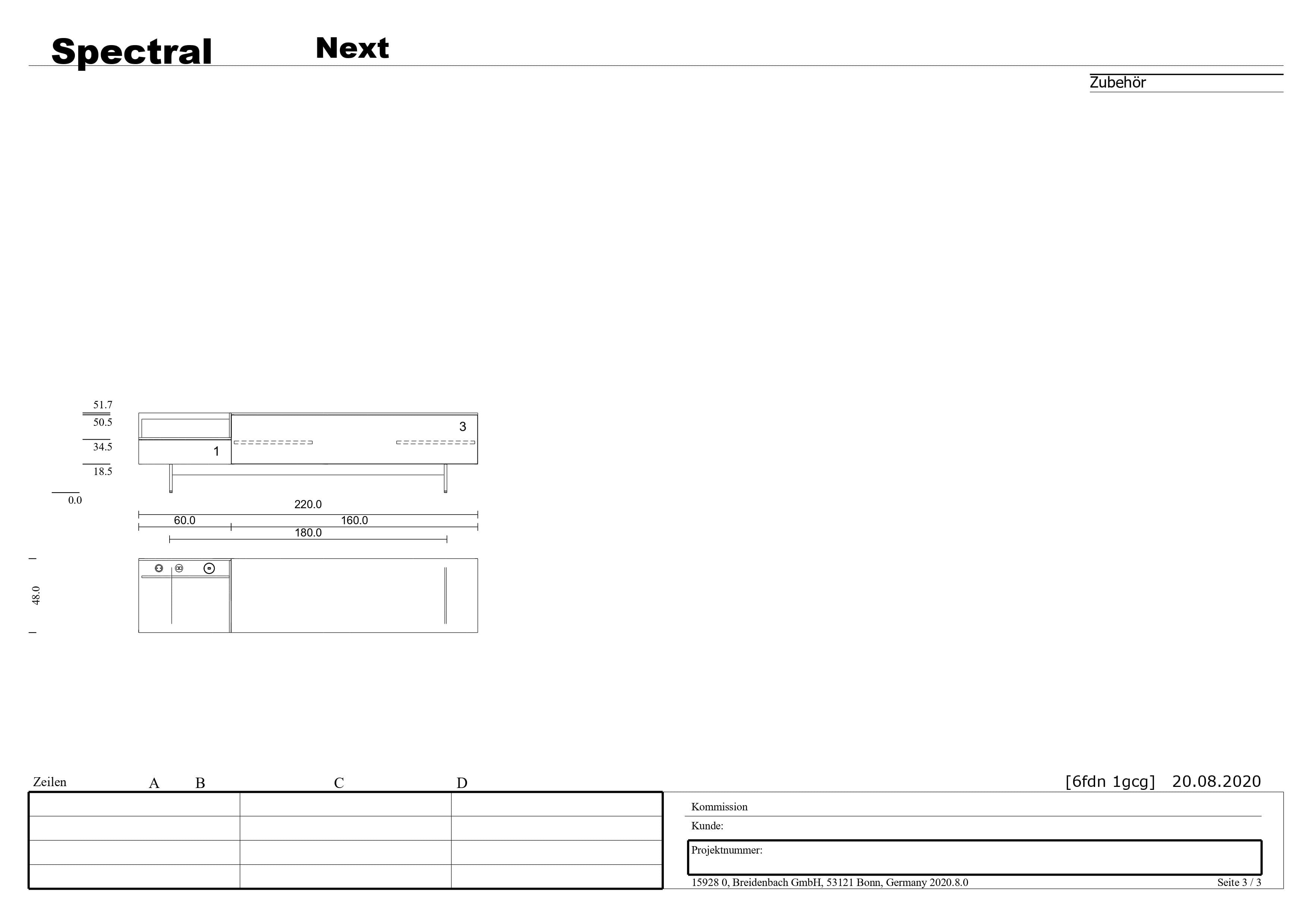 Next Lowboard mit Soundhalter und Connectivity Kit