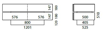 TV Möbel BR1202 mit Klappe und Schublade