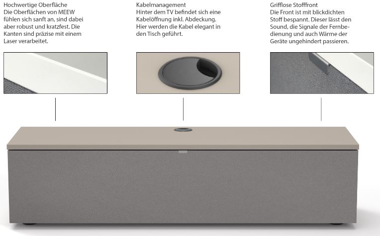 JRB-02-130 CAP-GRF Möbel zur Soundbar Integration