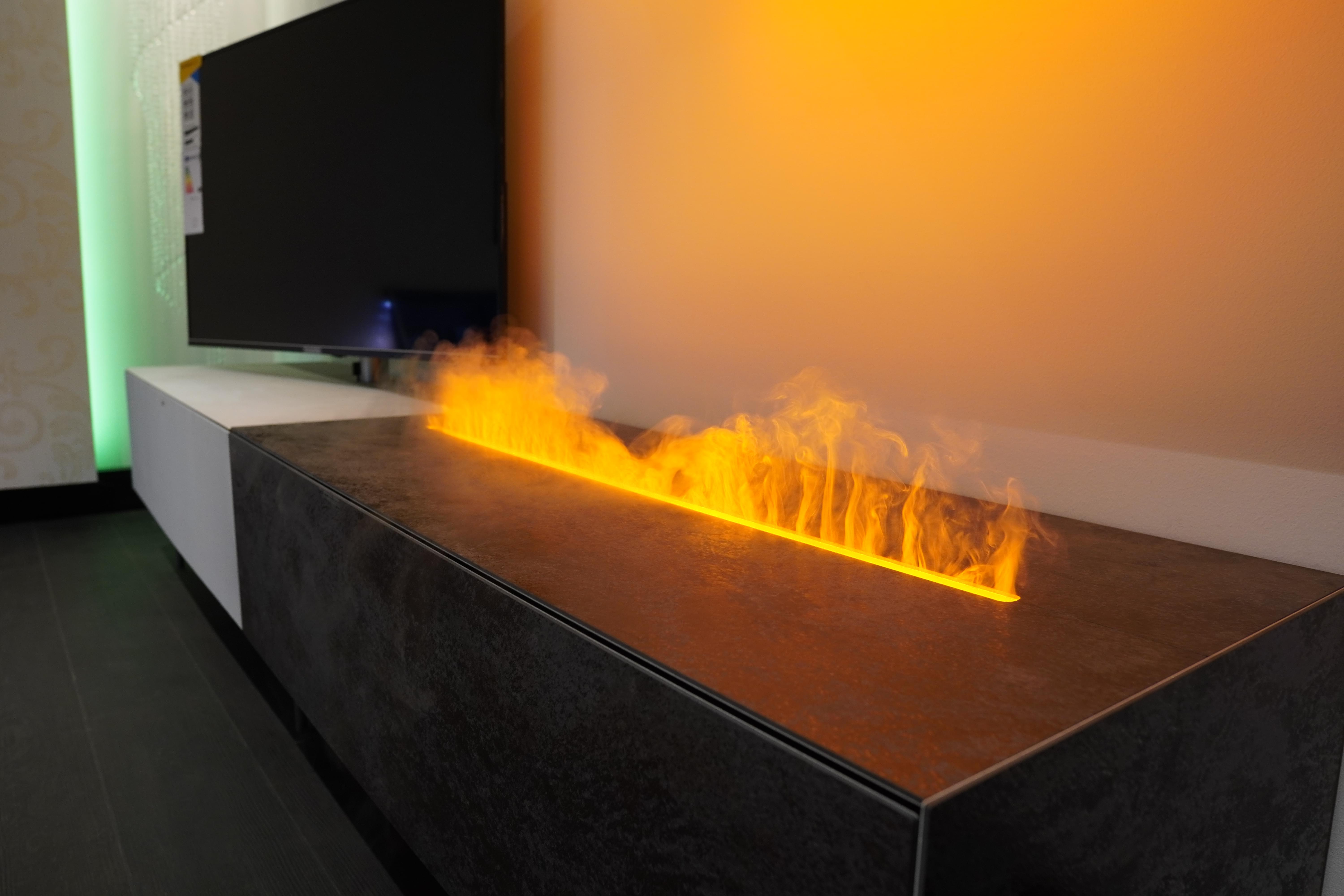 Ameno Lowboard mit Smart Flame + Soundsystem