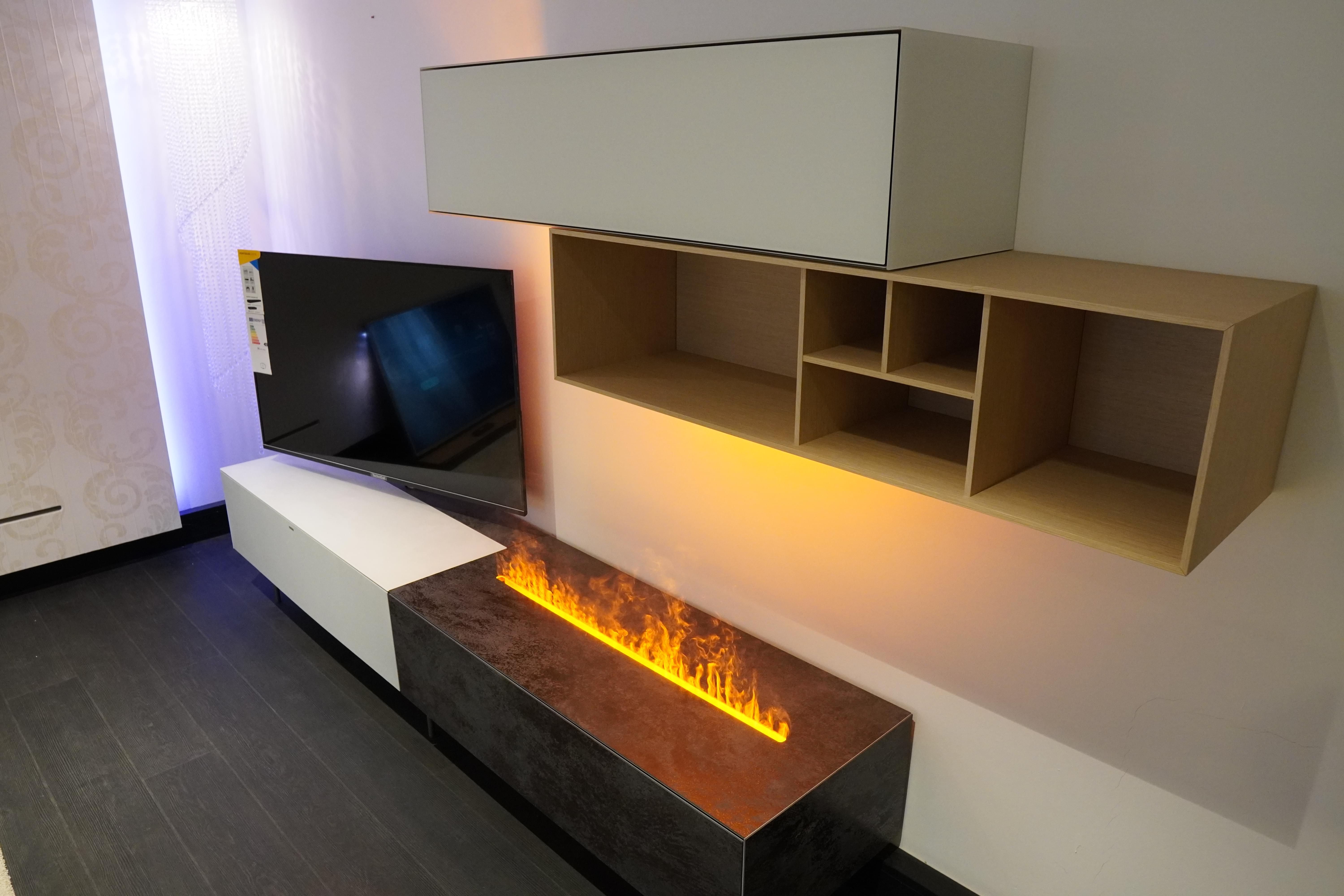 Ameno Lowboard mit Smart Flame + Soundsystem