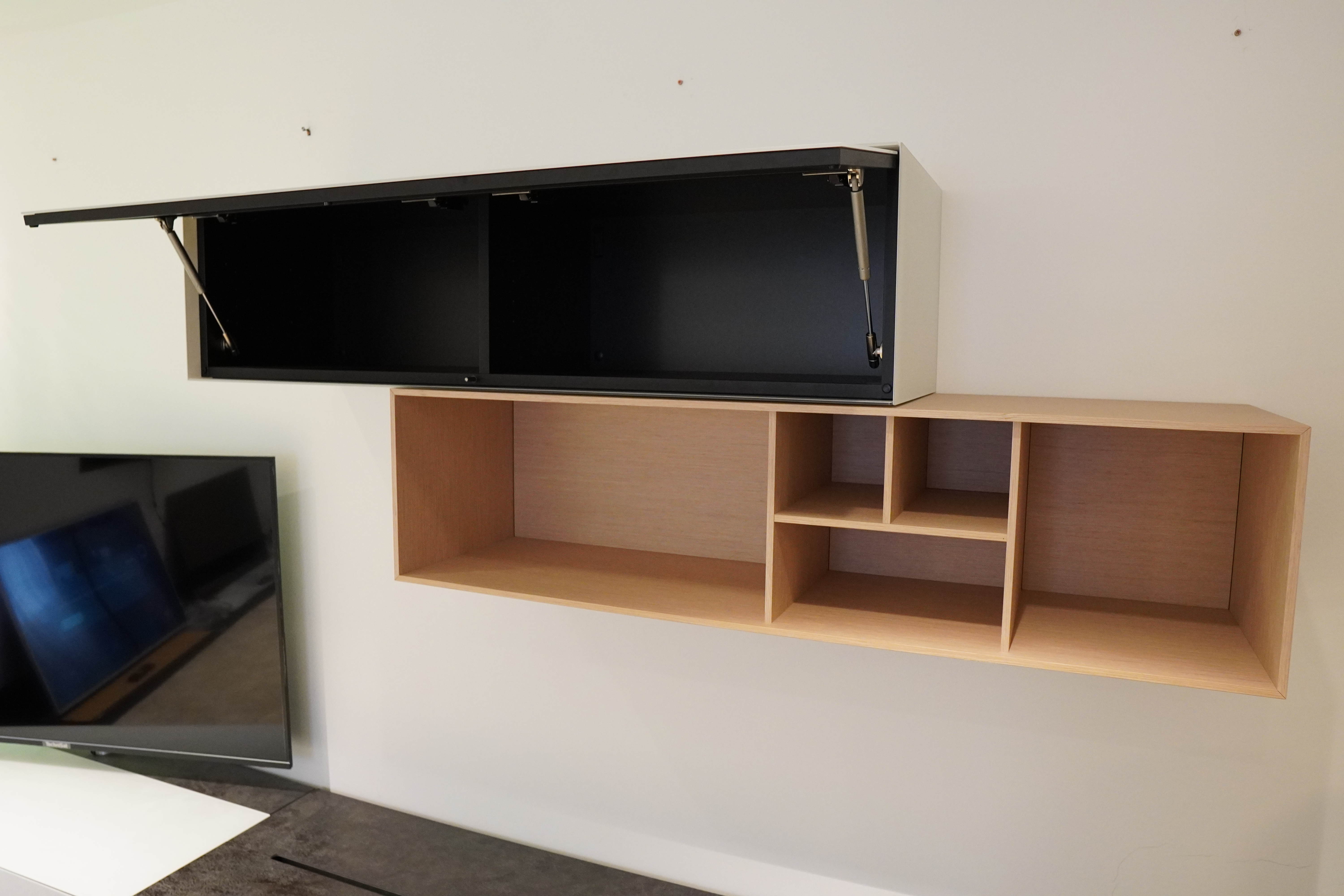 Ameno Lowboard mit Smart Flame + Soundsystem
