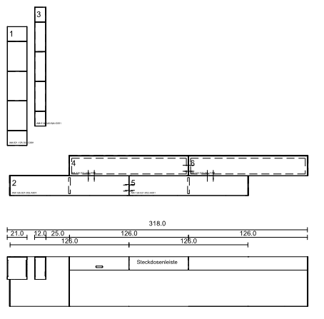 AMENO TV Möbel Lowboard mit aktiv Sound System VRA2