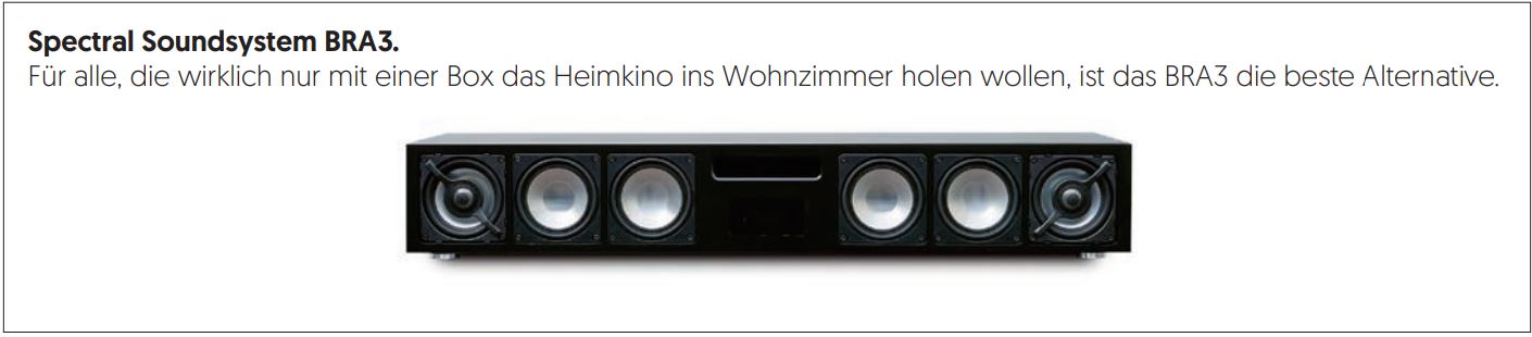 BRA3 Soundsystem zum Einbau in ein geeignetes Spectral Möbel