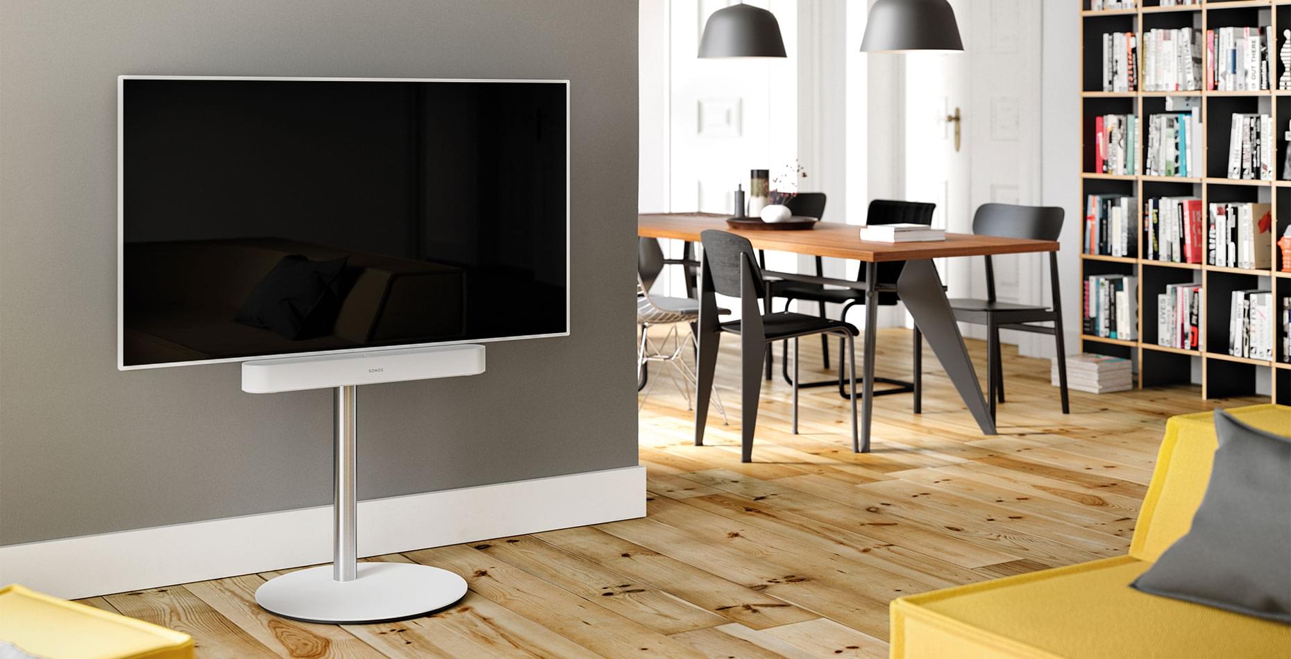 Spectral Circle pivoting tvstand for TV and sound bar