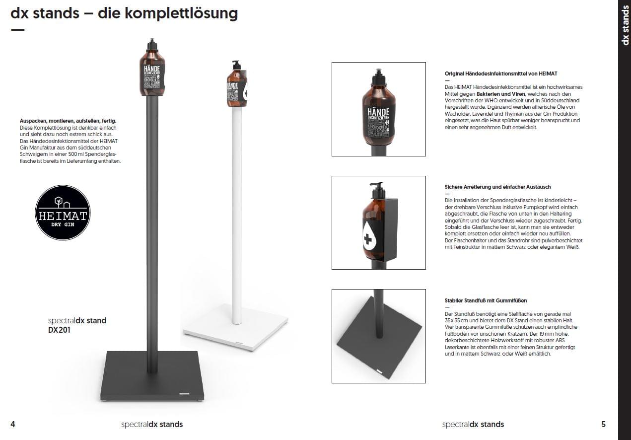 Stand DX202-BG inkl. Leerflasche