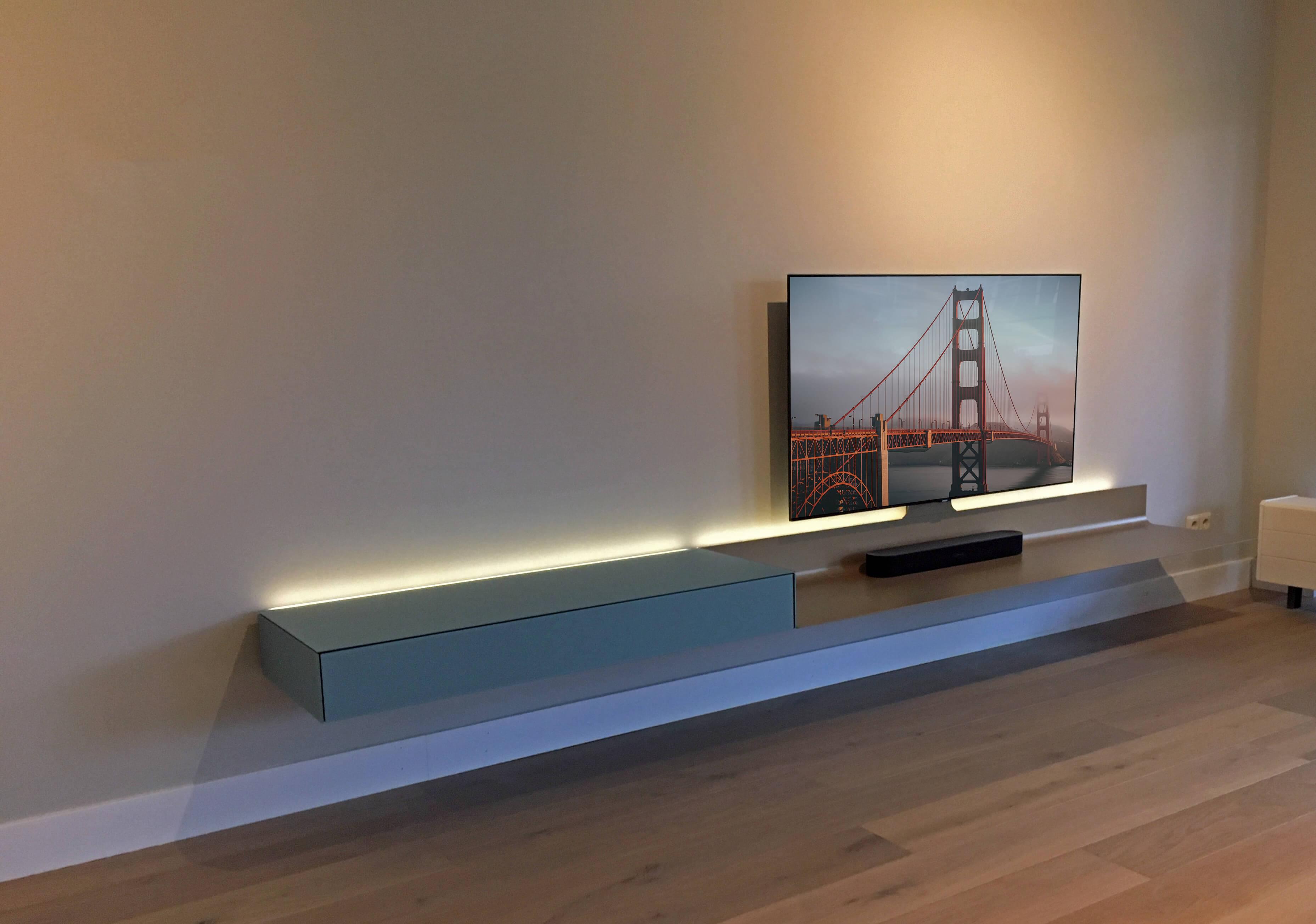 TV-Wandmöbel Spectral Air Champagne