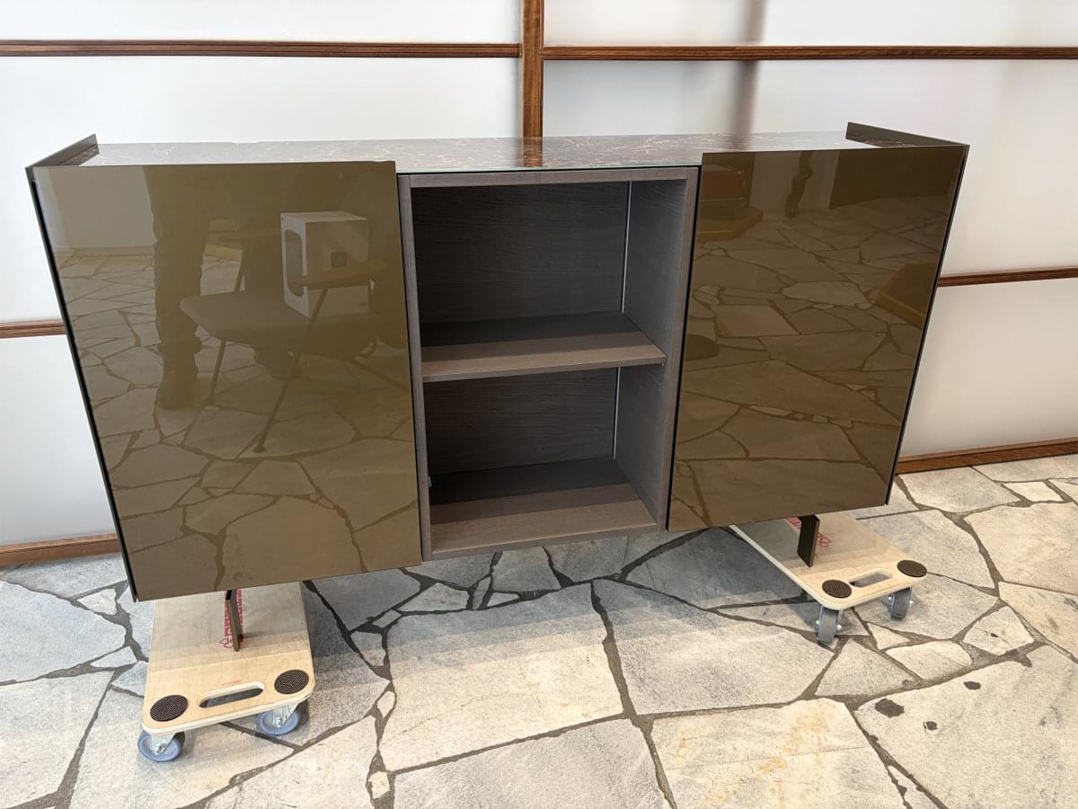 Model 2 Sideboard Marmor / Metallic Glas