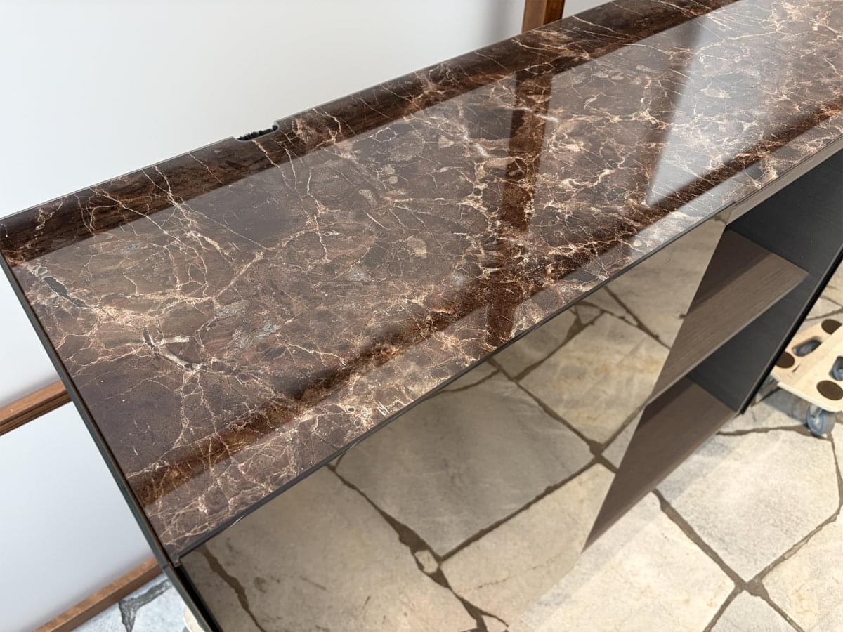 Model 2 Sideboard Marmor / Metallic Glas