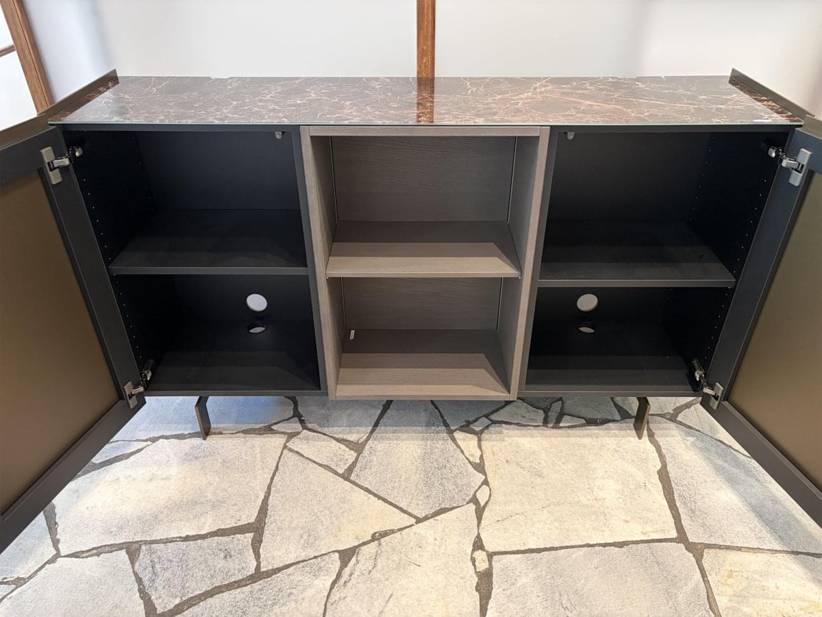 Model 2 Sideboard Marmor / Metallic Glas