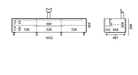 Spectral Loewe TV Lowboard, Petrolblau mit Stofffront