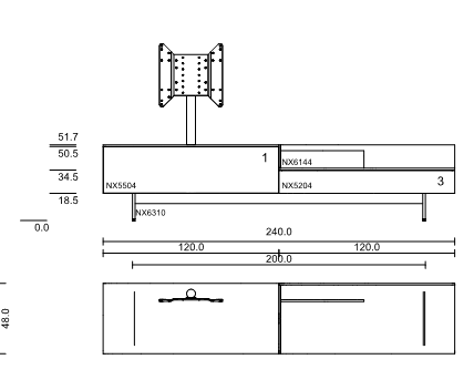 Next TV Möbel Lowboard Sound prepared, TV-Halterung, Connectivity Kit