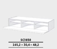 TV-Möbel SC1650 mit Subwooferausschnitt und verspiegelter innenliegender Schublade
