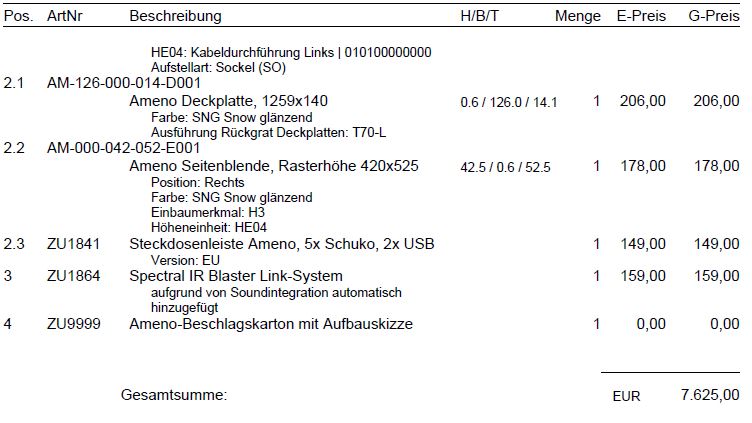 Lowboard mit Soundsystem VRA2