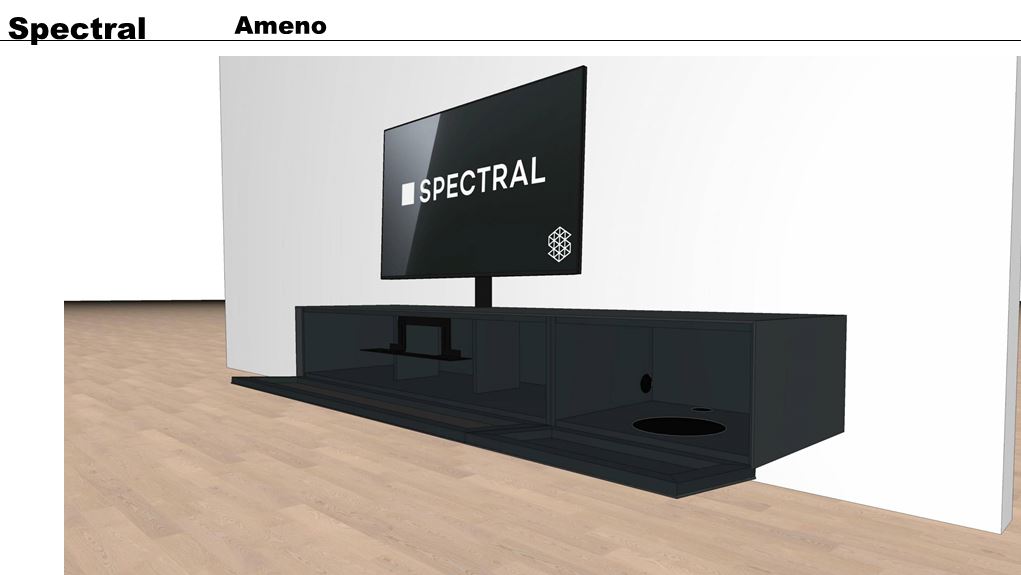 AM-222-SHB Lowboard für Soundbar Integration