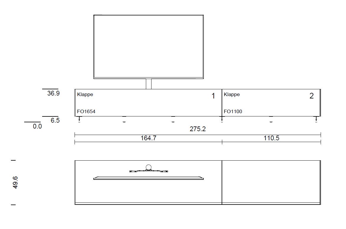 FO1654+FO1100-SNG für Soundbar Integration
