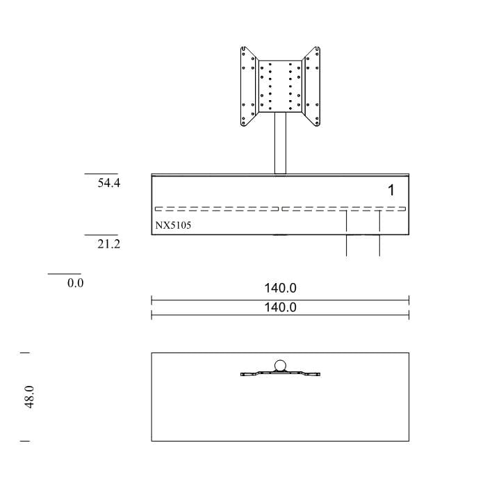 NX5105-SNG Lowboard mit Stauraum