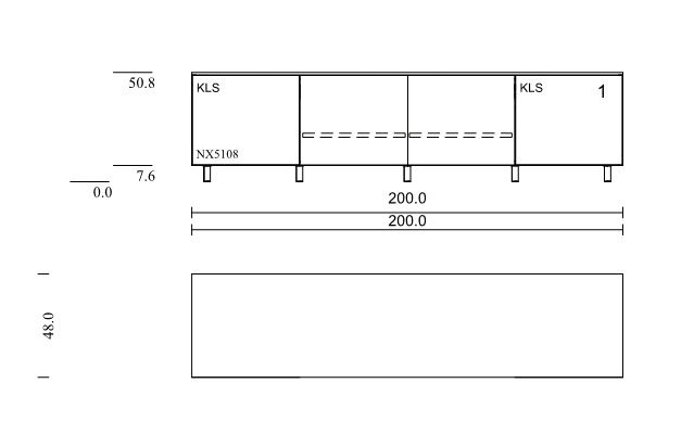 NX5108-PE Lowboard mit Stauraum