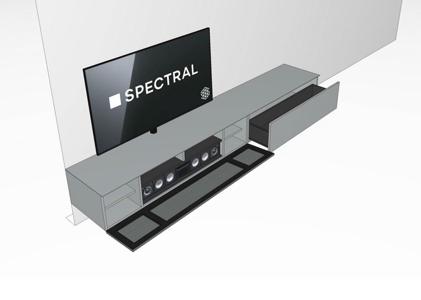 NX5606-GR Lowboard inkl. Soundsystem BRA3