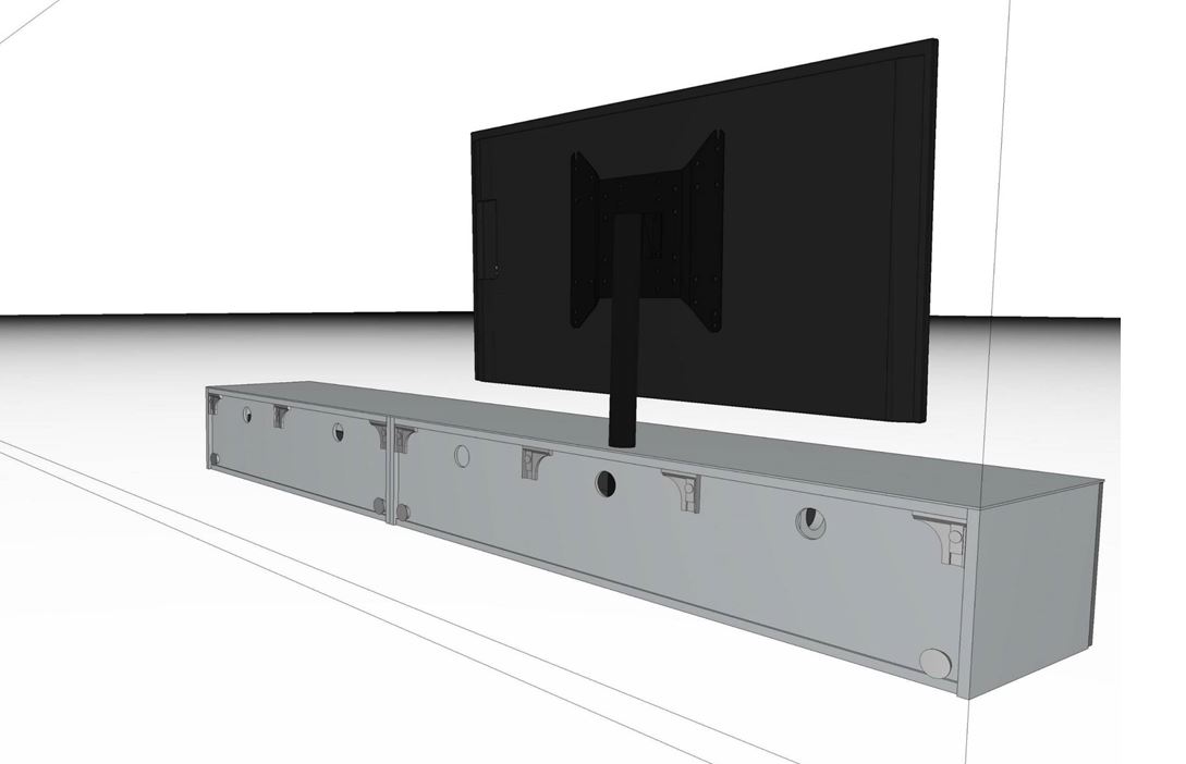 NX5606-GR Lowboard inkl. Soundsystem BRA3