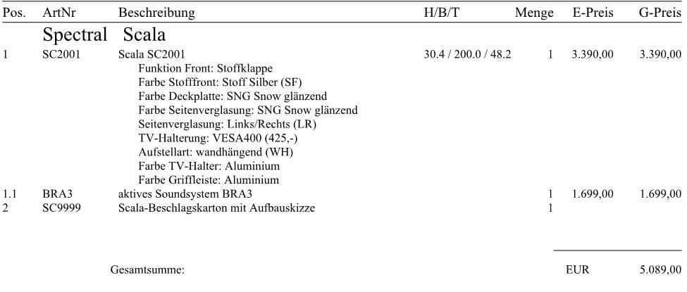 SC2001-SNG inkl. Soundsystem BRA3