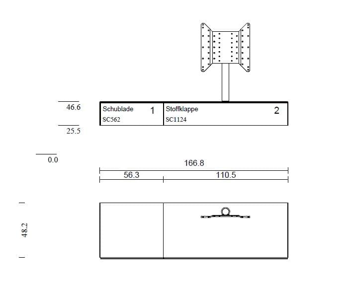 SC1124-SNG Kombi. Lowboard für Sounbar Integration