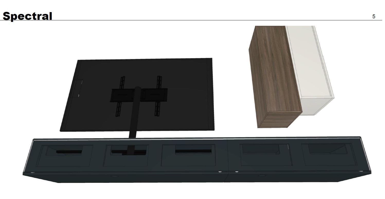 SC1100+SC1654-GN für Soundbar Integration inkl. Hängeschränke