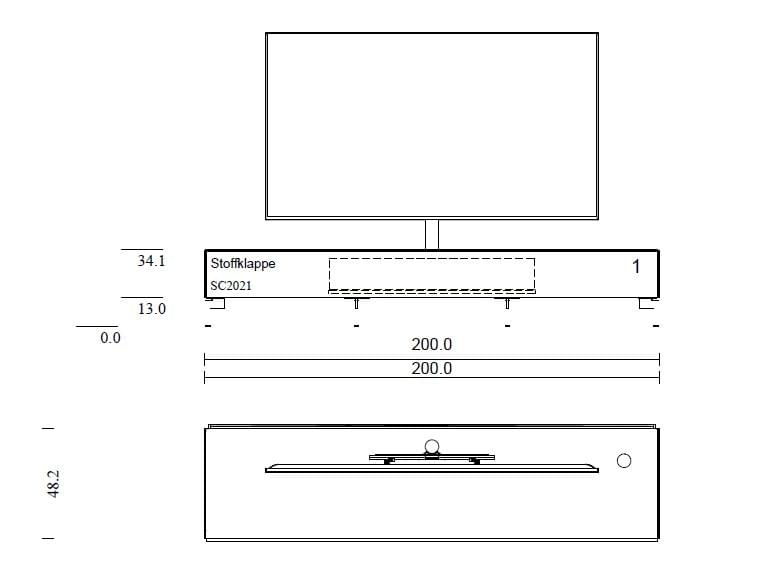 SC2021-NCS Lowboard inkl. Soundsystem BRA3