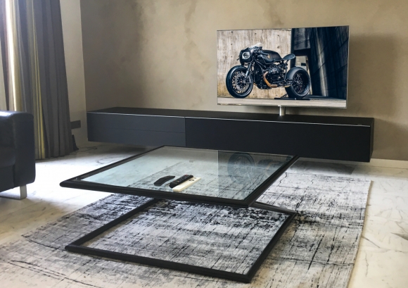 wandhängendes TV-Möbel Scala Shale Black