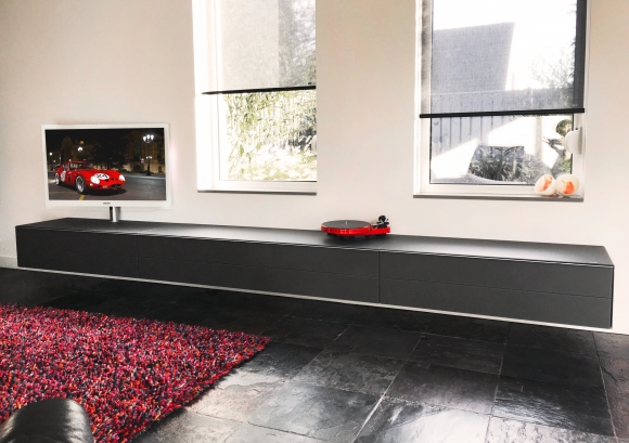 wandhängendes TV-Möbel Scala Cement