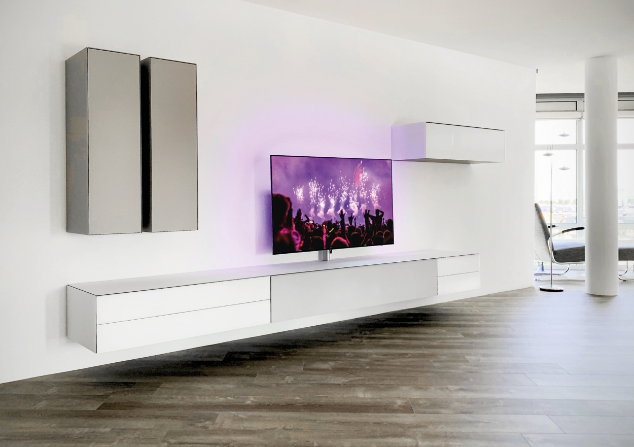 wandhängendes 3.30m TV-Möbel Scala SC1651 Snow