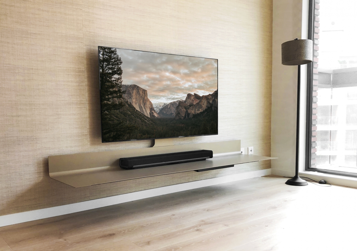 TV-Wandmöbel Spectral Air Champagne Sonos Playbar