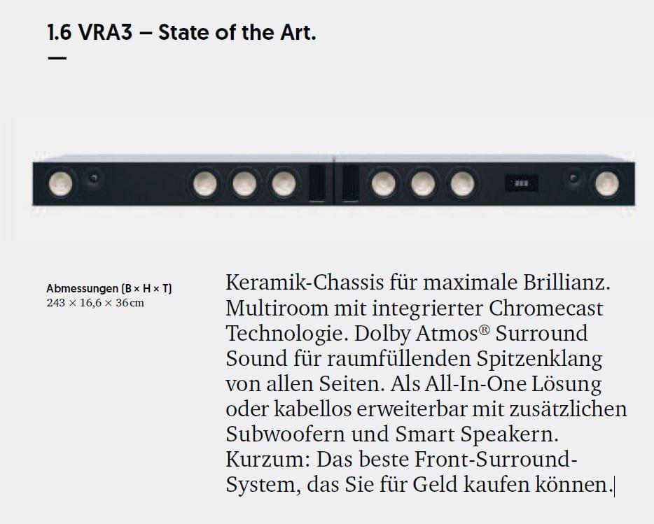 TOP Aktives Soundsystem VRA3  "Gebraucht / Runderneuert"